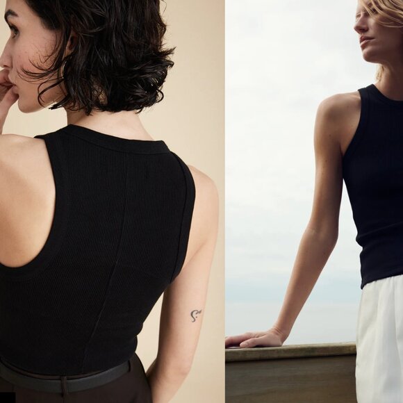 SOLD OUT NYC The Not So Basic Tank in Black Medium $85 - Picture 3 of 9